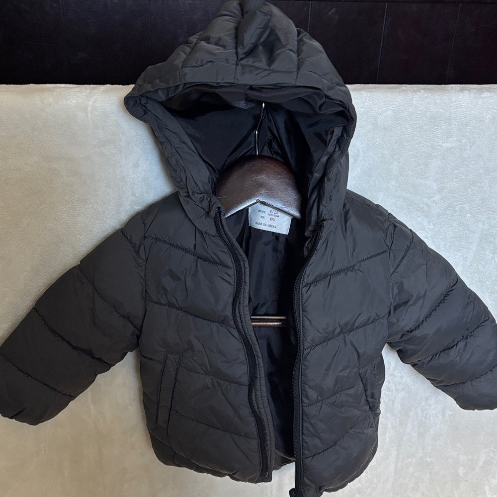 Zara Baby Kids Grey Dino Puffer Jacket